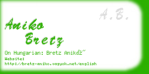 aniko bretz business card